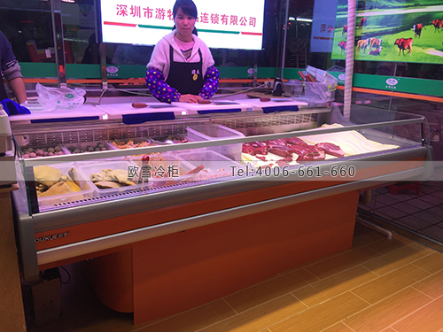 B057廣東省深圳市龍崗區(qū)黃牛肉專(zhuān)賣(mài)店冷藏展示柜