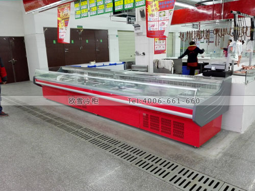 D025四川省成都市高新區(qū)府城菜市鮮肉展示柜