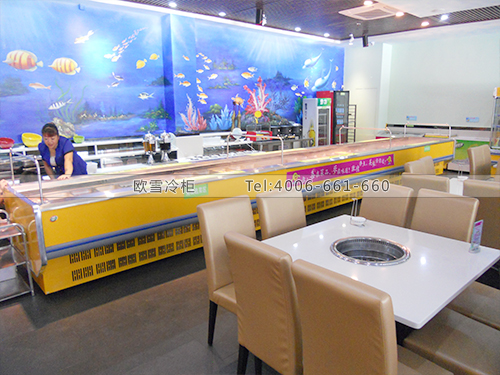 E032深圳賓悅海鮮肥牛自助火鍋城火鍋柜